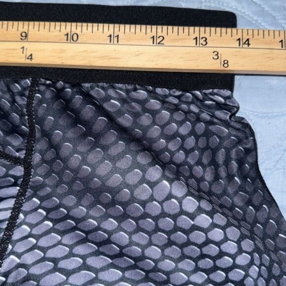 Mens Compression Leggings Snakeskin Print Fitness Gym Pants - Picture 7 of 9